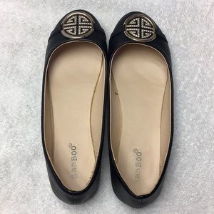 BAMBOO Black Ballet Flats